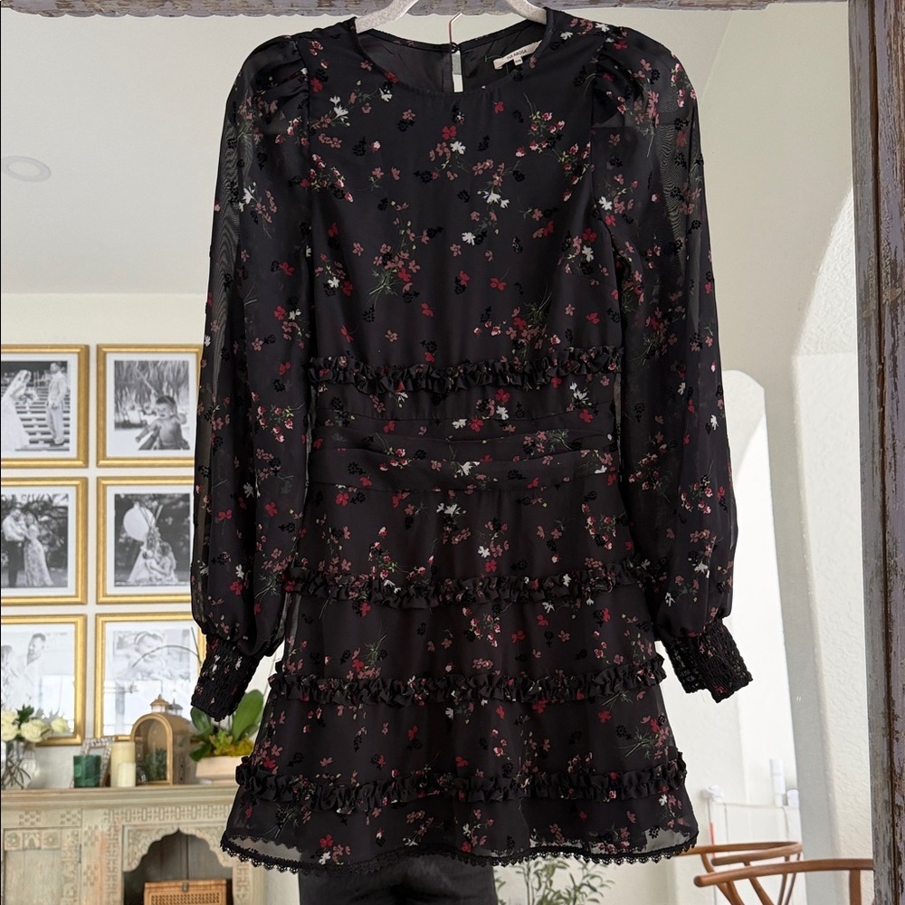 Floral Black Dress